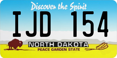 ND license plate IJD154
