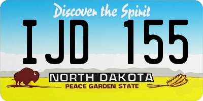 ND license plate IJD155
