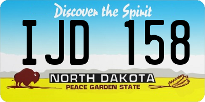ND license plate IJD158