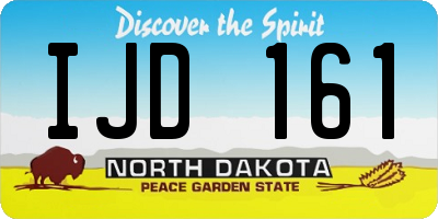 ND license plate IJD161