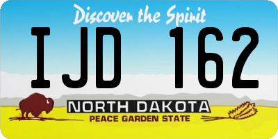 ND license plate IJD162