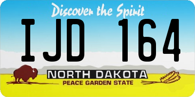 ND license plate IJD164