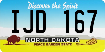 ND license plate IJD167