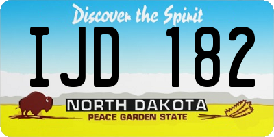 ND license plate IJD182