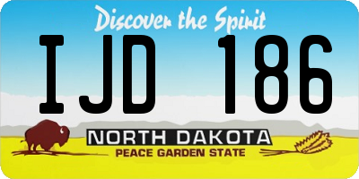 ND license plate IJD186