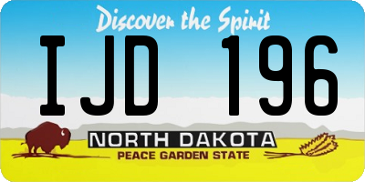 ND license plate IJD196