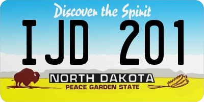 ND license plate IJD201