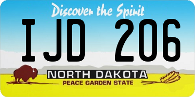 ND license plate IJD206