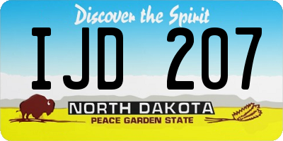 ND license plate IJD207