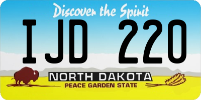 ND license plate IJD220