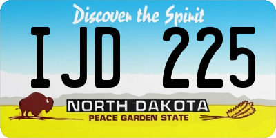 ND license plate IJD225