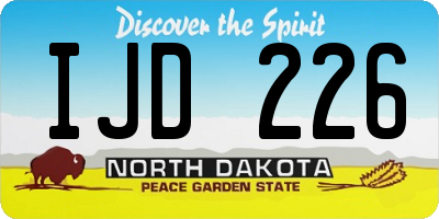 ND license plate IJD226