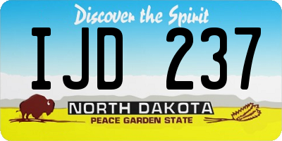 ND license plate IJD237