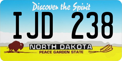 ND license plate IJD238