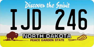 ND license plate IJD246