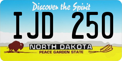 ND license plate IJD250