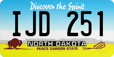 ND license plate IJD251