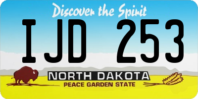 ND license plate IJD253