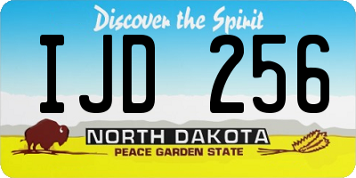 ND license plate IJD256