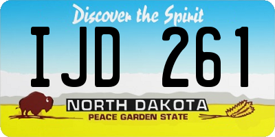 ND license plate IJD261