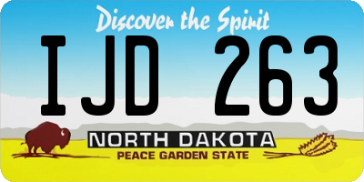 ND license plate IJD263