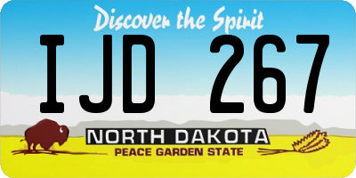 ND license plate IJD267