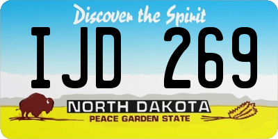 ND license plate IJD269