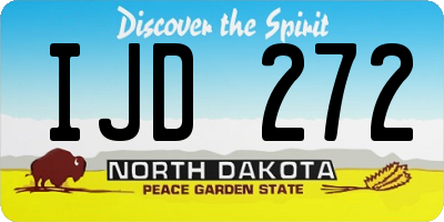 ND license plate IJD272