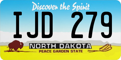 ND license plate IJD279