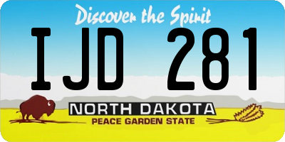 ND license plate IJD281