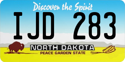 ND license plate IJD283
