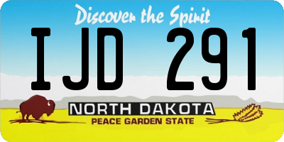 ND license plate IJD291