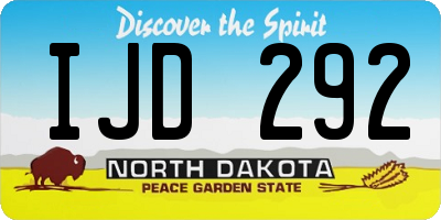 ND license plate IJD292
