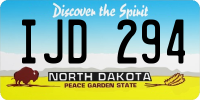 ND license plate IJD294
