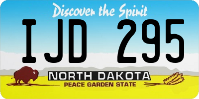 ND license plate IJD295