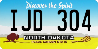 ND license plate IJD304