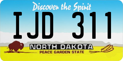 ND license plate IJD311