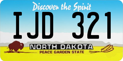 ND license plate IJD321