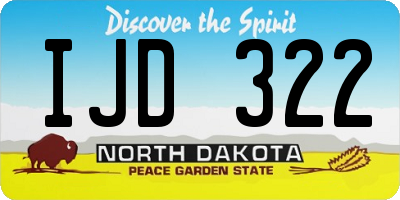 ND license plate IJD322
