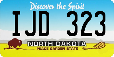 ND license plate IJD323