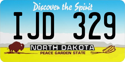 ND license plate IJD329