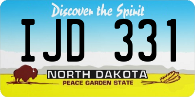 ND license plate IJD331