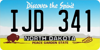 ND license plate IJD341