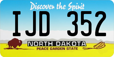 ND license plate IJD352