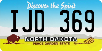 ND license plate IJD369