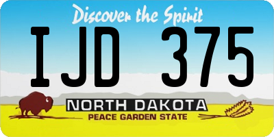ND license plate IJD375
