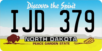 ND license plate IJD379