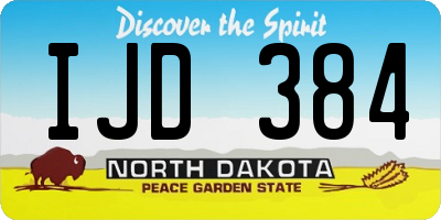 ND license plate IJD384