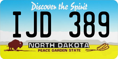 ND license plate IJD389