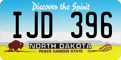 ND license plate IJD396